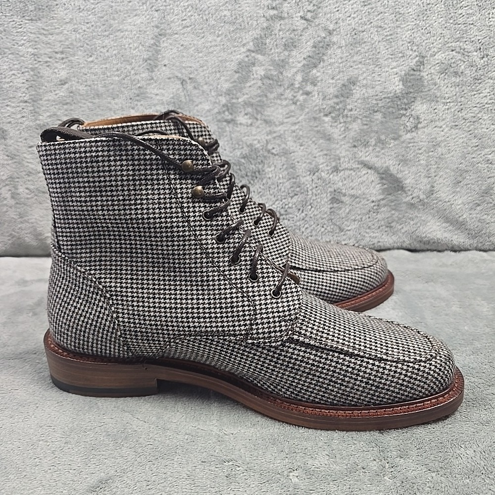 Men's Houndstooth Lace-Up Boots - Picture 6 of 9